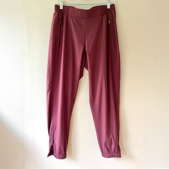 Old Navy Sz M Stretch Brooklyn Heights High Rise Jogger Pants Ankle Zipper - Picture 2 of 9